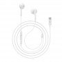 Hoco Ecouteurs filaires blanc Type-C L10 Acoustic avec microphone
