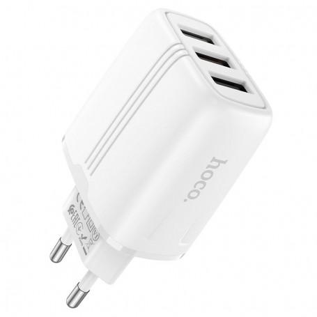 Hoco Chargeur Blanc N15 Amazing 3 USB 17 Watts