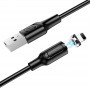 Borofone Câble Noir BX41 Magnétique Lightning 1 m Charge 2.4A