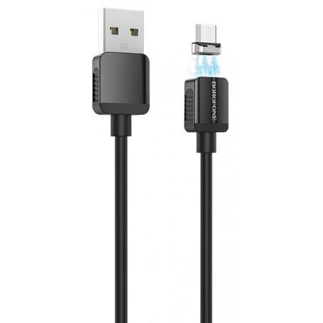 Borofone Câble Noir BX57 Magnétique Micro USB 1 m Charge/ Sync 2.4A