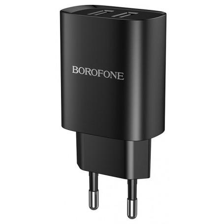 Borofone Chargeur Noir BN2 - 2 USB - 2.1A 10W