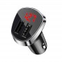 Borofone BZ15 Noir Auspicious Chargeur Allume-Cigare 4.8A - 2 Ports USB 2.4A