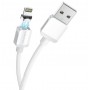 Borofone Câble Blanc BX57 Magnétique Lightning 1 m Charge 2.4A