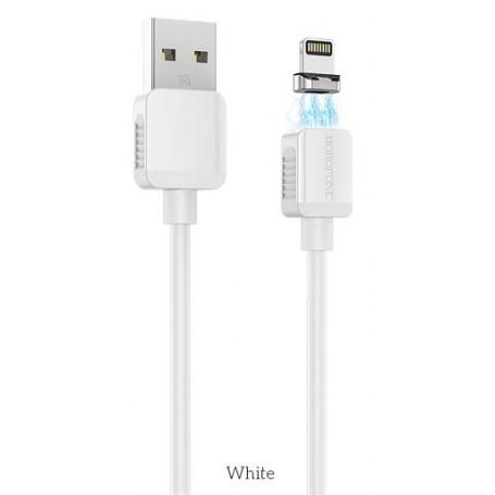 Borofone Câble Blanc BX57 Magnétique Lightning 1 m Charge 2.4A
