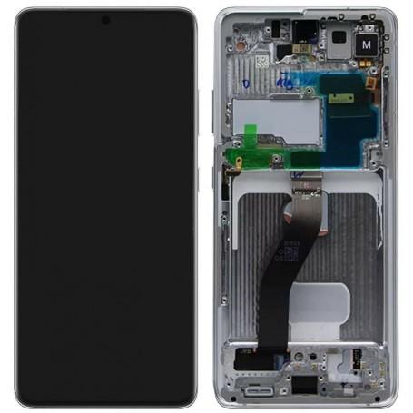 Ecran Argent S21 Ultra 5G (G998B) Service Pack Samsung GH82-26035B - GH82-26036B