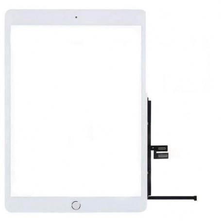 Tactile Blanc iPad 10.2 7/8 ème Gen (2019)(2020) Avec Bouton Home et Adhesif