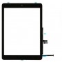 Tactile Noir iPad 10.2 7/8 ème Gen (2019)(2020) Avec Bouton Home et Adhesif