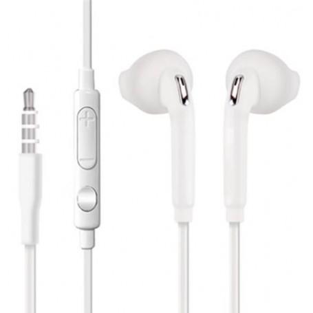 Ecouteur Jack 3.5 intra auriculaire micro bouton volume blanc compatible android