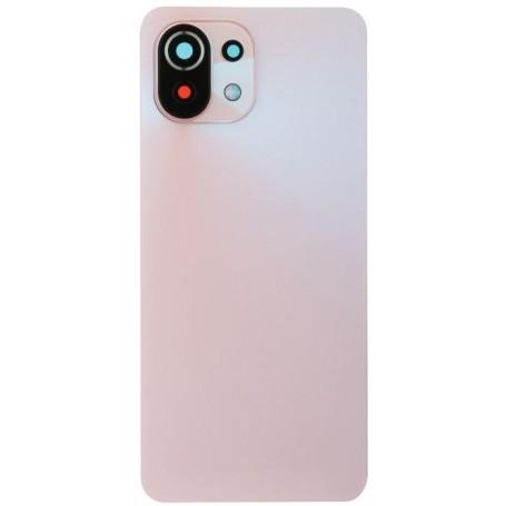 Vitre Arrière Rose Xiaomi Mi11 Lite 4G Avec Lentille Caméra
