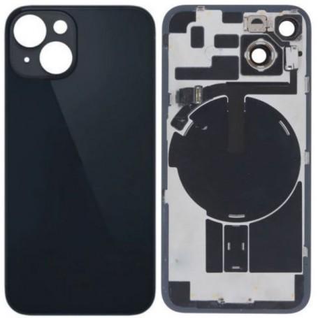 Vitre Arrière Noire iPhone 14 Plus - Plaque Métal - NFC - Magsafe - Nappe Flash