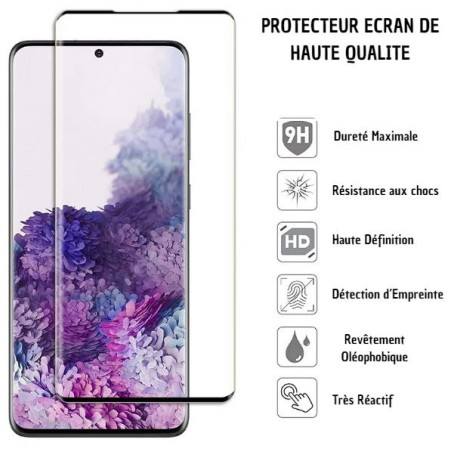 Protection Verre Trempé S21 Plus Full Cover Avec Déverrouillage Empreinte