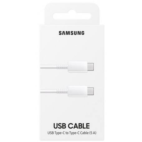 Samsung Cable Original Blanc Type C-Type C 1M 5A-EP-DN975BWEGWW Avec Packaging