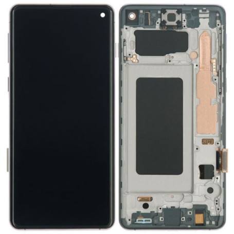 Ecran Noir S10 (G973F) Samsung Avec Chassis Ori Refurbee