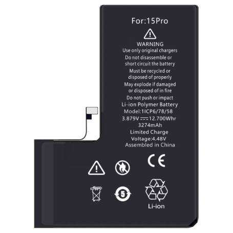 Batterie Iphone 15 Pro (Ti) (No Message) Avec Adhésif