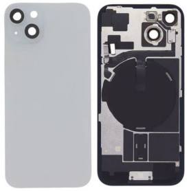 Vitre Arrière Bleue iPhone 15 Plus - Plaque Métal - NFC - Magsafe - Nappe Flash