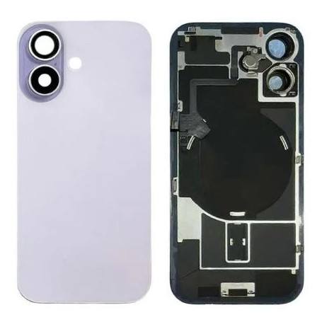 Vitre Arrière Violette iPhone 17 Avec Plaque Métal - NFC - Magsafe - Nappe Flash