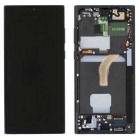 Ecran Noir S22 Ultra 5G (S908B) Oled Samsung Avec Chassis