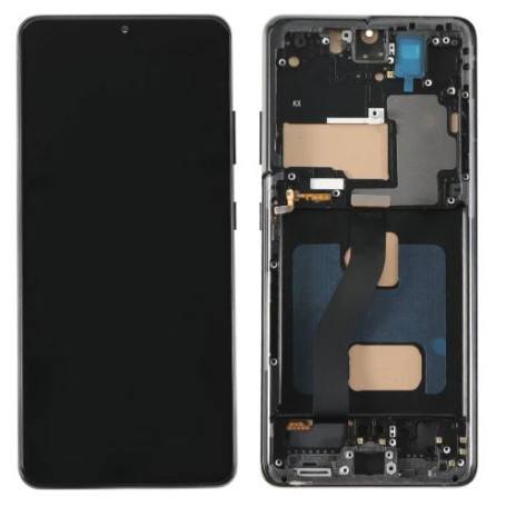 Ecran Noir S21 Ultra 5G (G998B) Oled Samsung Avec Chassis