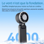 Ventilateur Portable Noir 4000 mAh Multi Direction