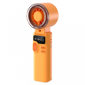 Ventilateur Portable Orange 3600 mAh Multi Direction avec Brumisateur Intégré