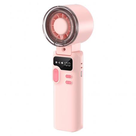 Ventilateur Portable Rose 3600 mAh Multi Direction avec Brumisateur Intégré