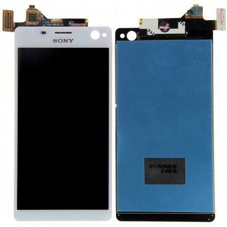 Ecran complet sans chassis blanc adhésif AV et AR SONY C4 - E5333