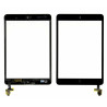 Vitre tactile noire prémontée avec bouton home, support caméra et adhésif iPad 
