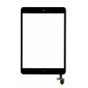 Vitre tactile noire prémontée avec bouton home, support caméra et adhésif iPad 