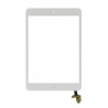 Vitre tactile blanche prémontée avec bouton home, support caméra et adhésif iP