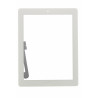 Vitre tactile blanche prémontée avec bouton home, support caméra et adhésif iPa
