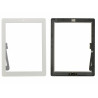 Vitre tactile blanche prémontée avec bouton home, support caméra et adhésif iPa