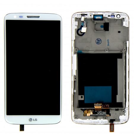Ecran LG G2 complet avec chassis blanc - D802