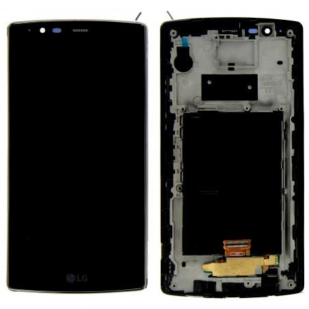 Ecran LG G4 complet avec chassis noir - H814