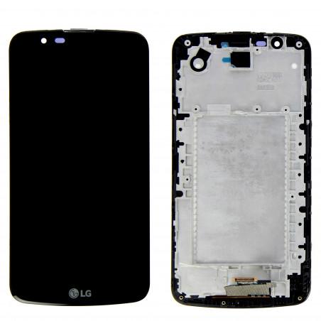 Ecran LG K10 complet avec chassis noir - K10