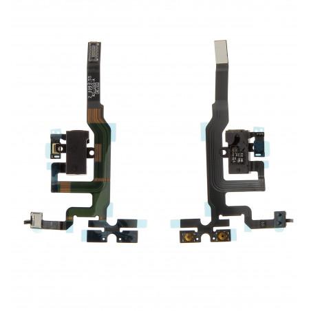 Nappe ecouteur, prise jack, mute, volume noire iPhone 4S