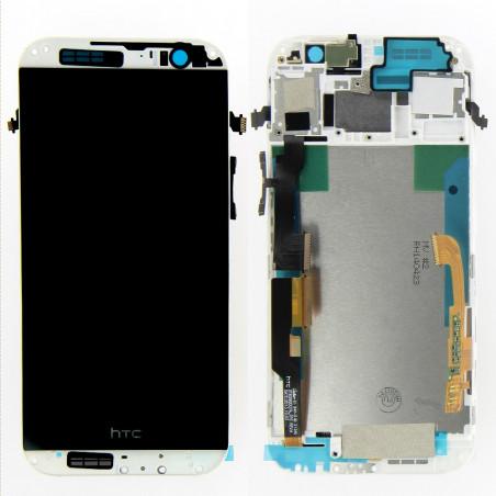 Ecran HTC One M8 complet avec chassis blanc