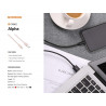 Câble Nylon Micro USB charge rapide 2.4A max charge/ sync 1M Noir - Alpha S