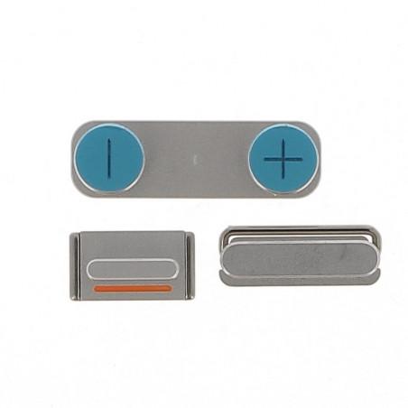 Bouton power + volume + silencieux argent iPhone 5