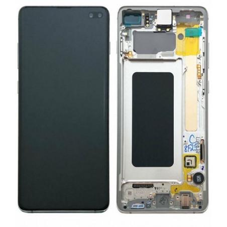 Ecran complet blanc - chassis origine Samsung S10 SM-G973F - GH97-18850B