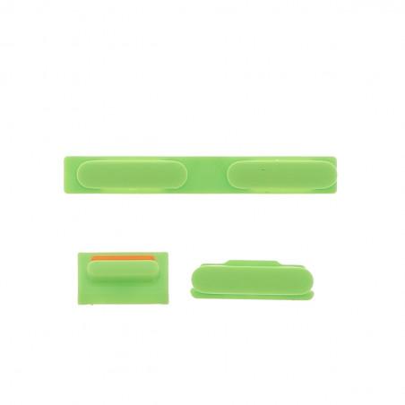 Kit bouton power + silencieux + volume vert iPhone 5C