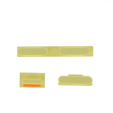 Kit bouton power + silencieux + volume jaune iPhone 5C