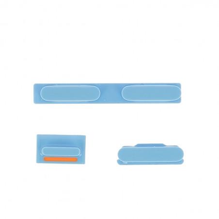 Kit bouton power + silencieux + volume bleu iPhone 5C
