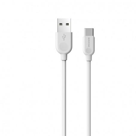 Borofone Câble Blanc BX14 Type C 1 m Charge/ Sync 2.4A