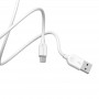 Borofone Câble Blanc BX14 Micro USB 2 m Charge/ Sync 2.4A