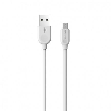 Borofone Câble Blanc BX14 Micro USB 2 m Charge/ Sync 2.4A