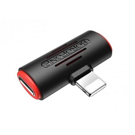Borofone Adaptateur BV6 Double Lightning Noir