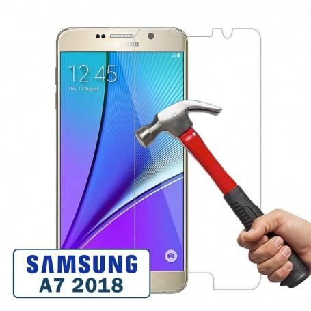 Protection antichoc verre trempé Samsung A7 2018
