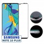 Protection antichoc verre trempé full cover Samsung Note 10 Plus contour black