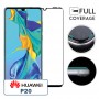 Protection antichoc verre trempé Huawei P20 contour noir