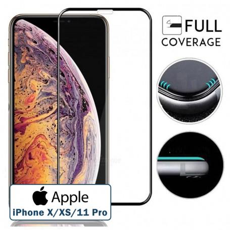 Protection antichoc Noire Full Cover iPhone X / XS / 11 Pro